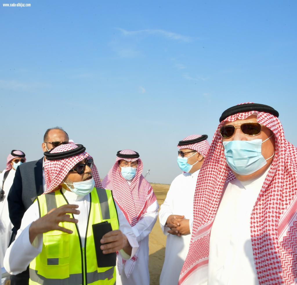 سمو أمير منطقة جازان يتفقد سير العمل بمشروع مطار الملك عبدالله بن عبدالعزيز بجازان الجديد ..