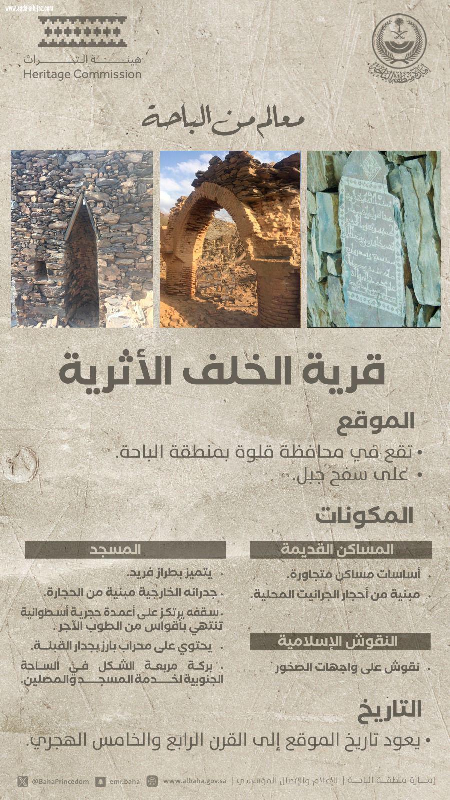 قرية الخلف الأثرية في قلوة تعود للقرن الرابع والخامس الهجري