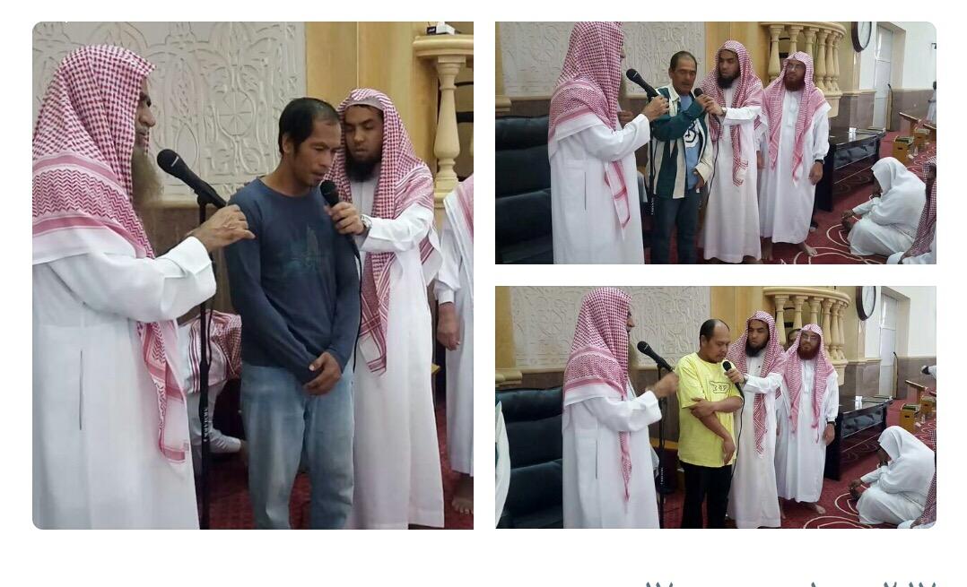 إسلام ثلاثه  من الجاليه  الفلبينيه  ببيش