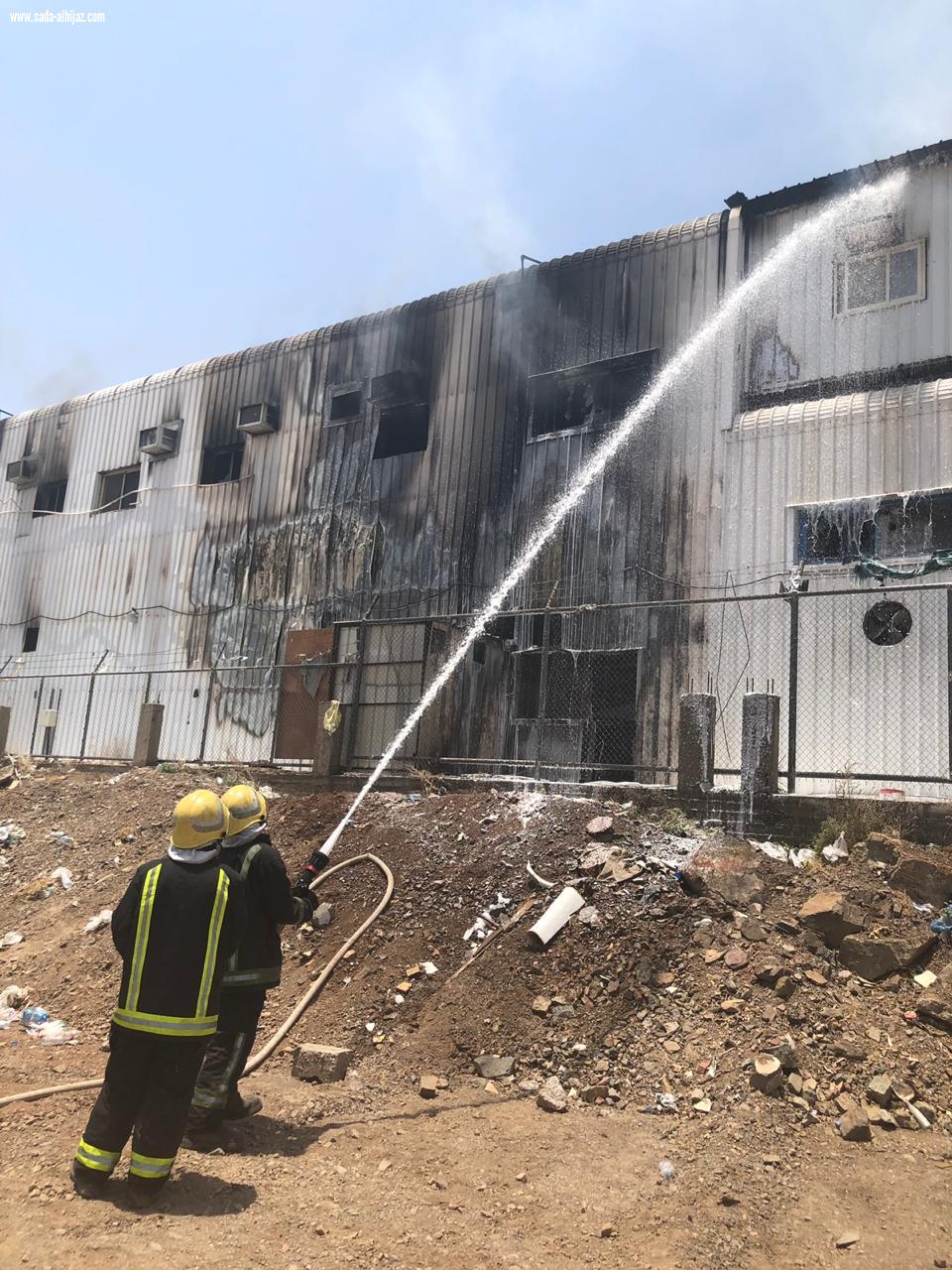نشوب حريق في مصنع للرخام بالمنطقة الصناعية