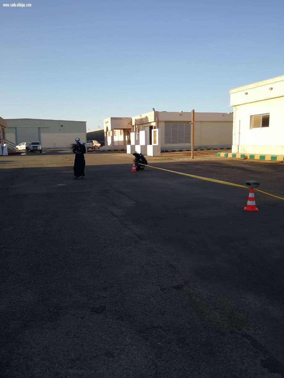 مدني ينبع يباشر حادث التماس كهربائي في مبنى وحدة الكلور