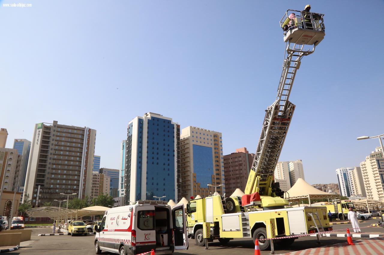 ضمن استعدادات الشؤون الصحية بمنطقة مكة المكرمة فقد تم تنفيذ تجربه حريق وهمي بمستشفى الملك فيصل بمكة المكرمة  