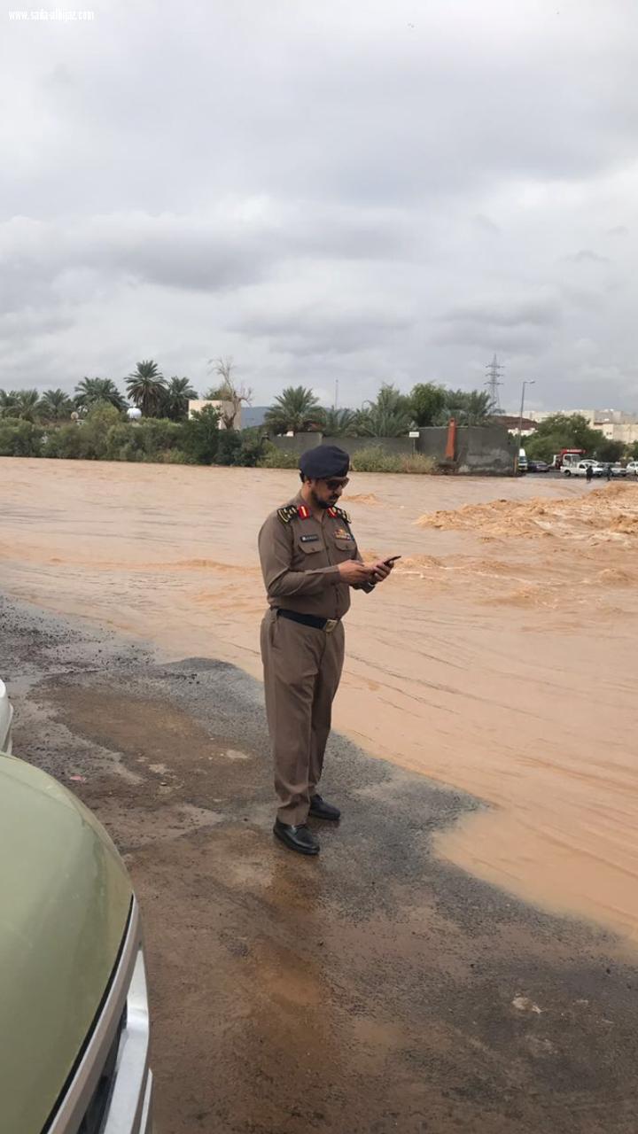 مدير مدني المدينة العميد عبدالرحمن بن عبدالحميد الحربي يقوم بجولة تفقدية للأودية و السدود  بالمدينة المنورة