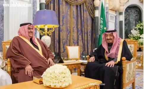 خادم الحرمين الشريفين يستقبل وزير خارجية مملكة البحرين