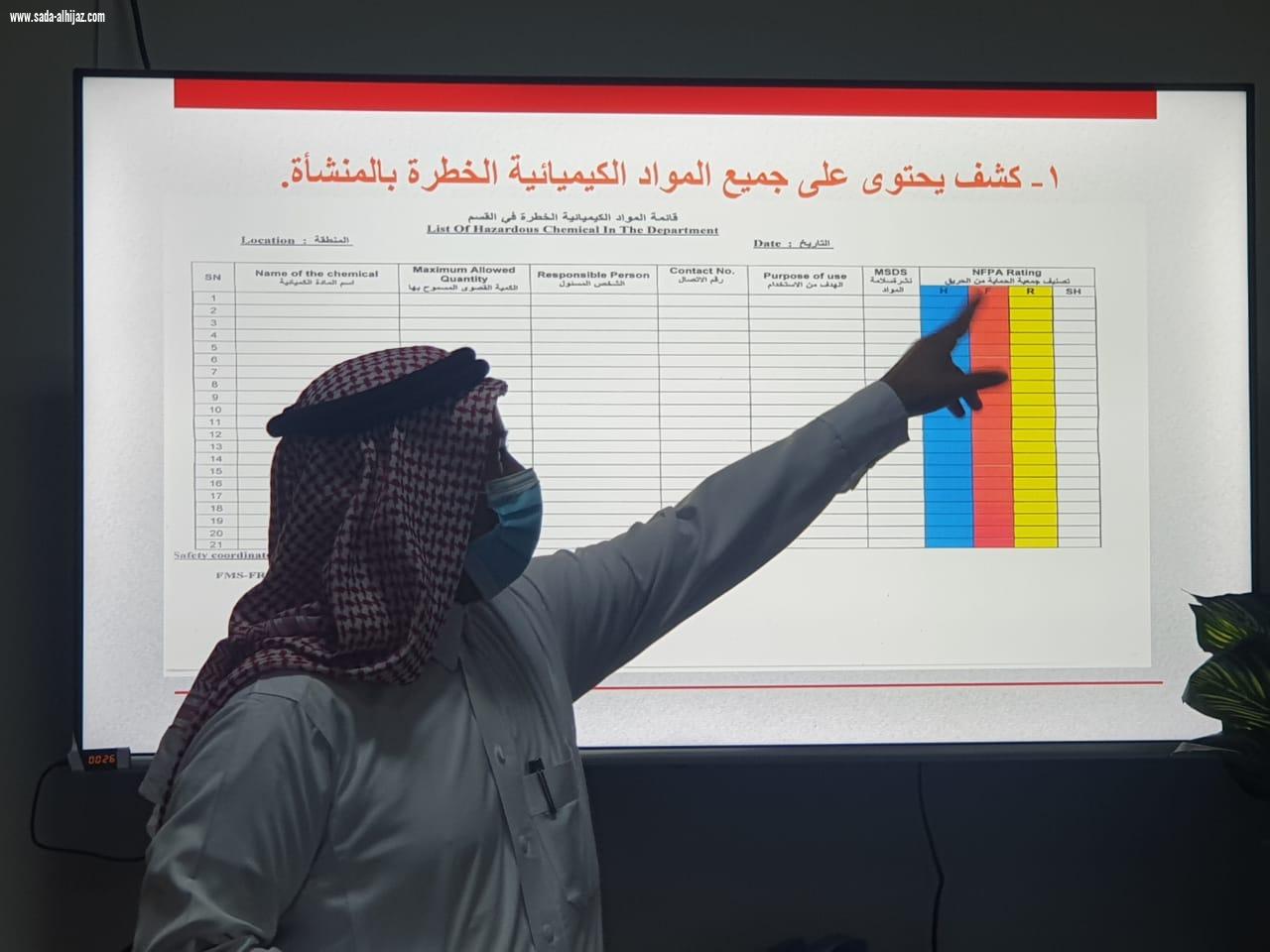 َدورة تدريبية في أساسيات السلامة لقسم المختبر وبنك الدم بمستشفى المسارحة العام
