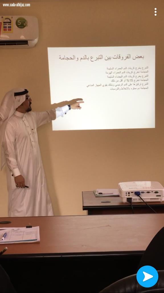 فريق نخبة الخيرأختتم الأعمال  هذا العام بمحاضرة توعوية عن التبرع بدم