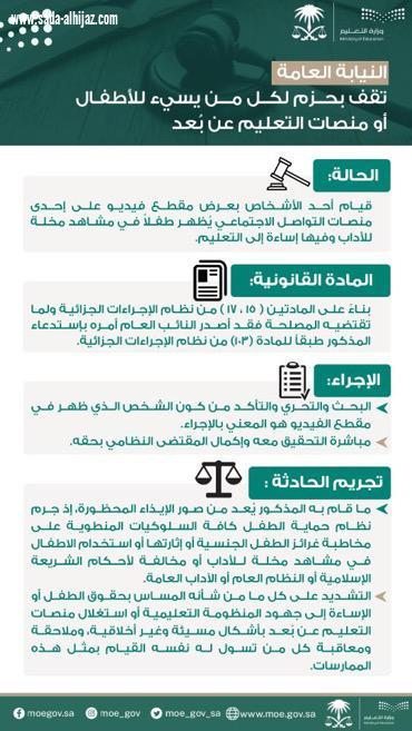 النيابة العامة تحقق مع شخص استغل أحد الأطفال في الإساءة للتعليم