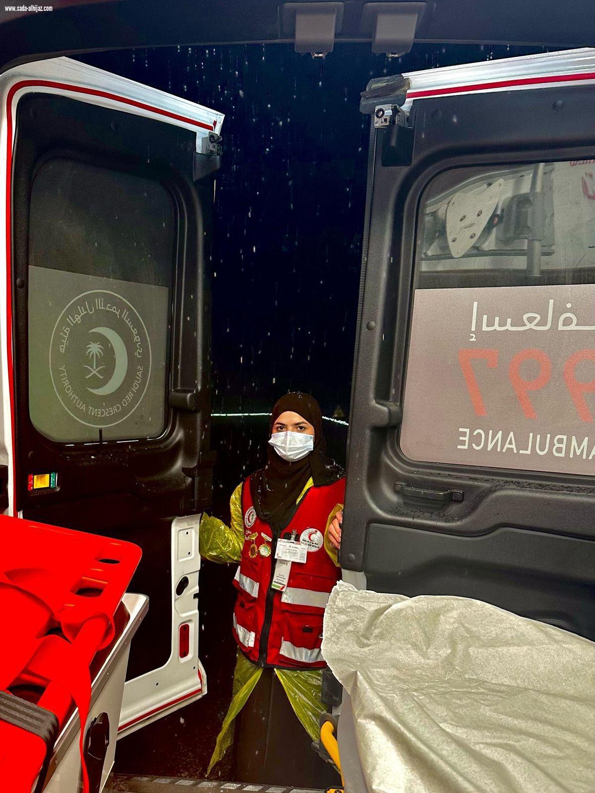  هيئة الهلال الاحمر السعودي بمنطقة تبوك ترفع جاهزيتها وذلك إستعداداً للحالة الجوية المتوقعة على المنطقة 