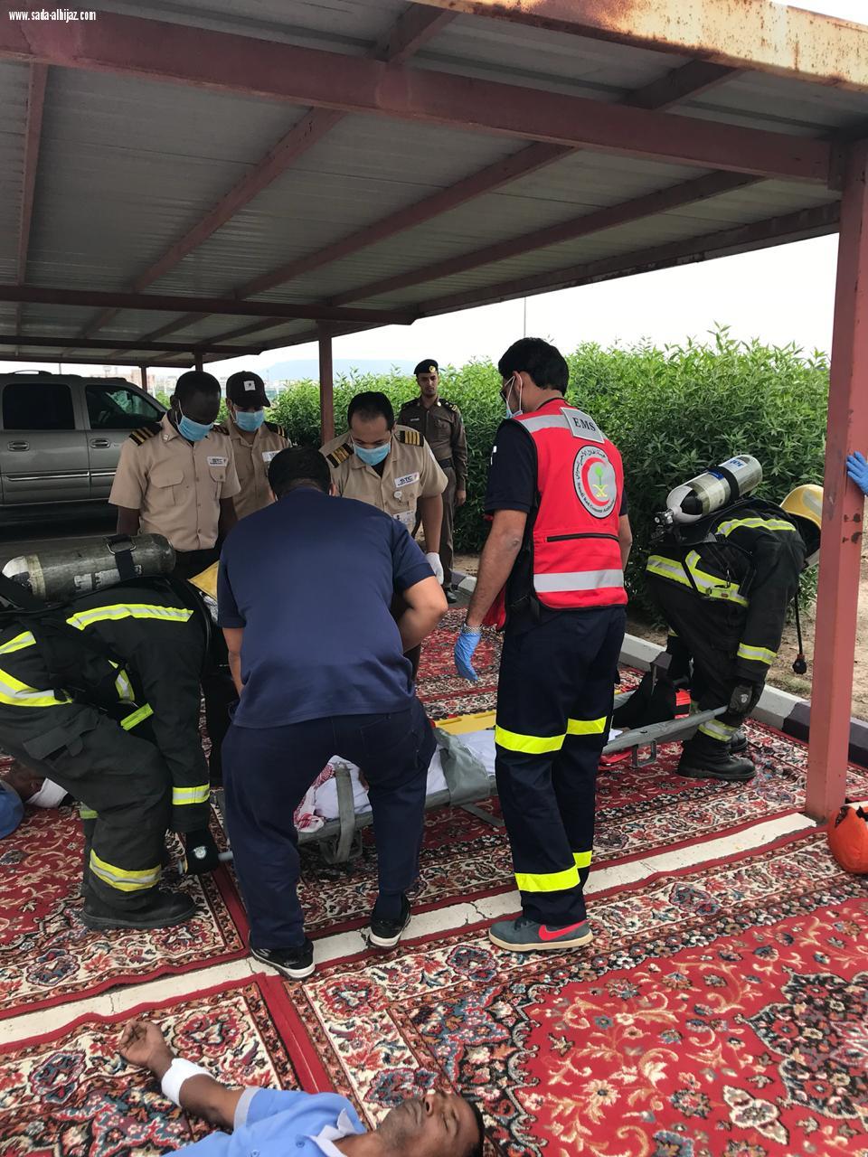 مدني المدينة ينفذ خطة فرضية لحادث بمبنى إدارة المستودعات بالاتصالات السعودية