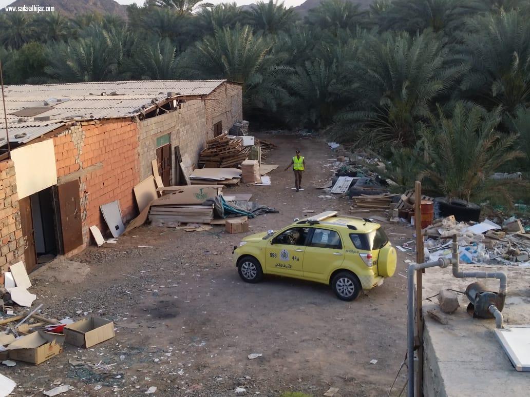 مدني المدينة ينفذ جولات تفتيشية لفرق الاشراف الوقائي على بعض المستودعات .