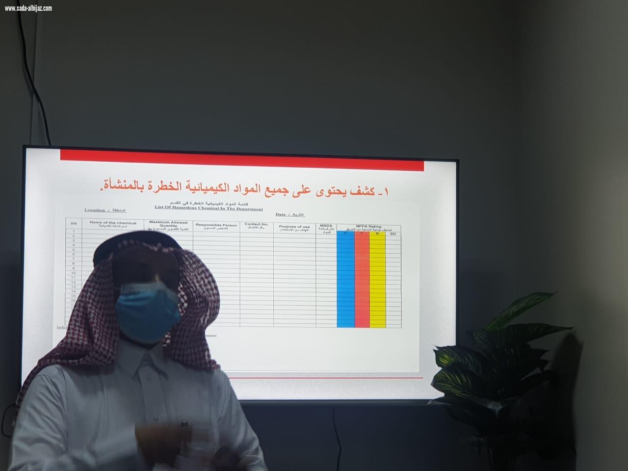 َدورة تدريبية في أساسيات السلامة لقسم المختبر وبنك الدم بمستشفى المسارحة العام