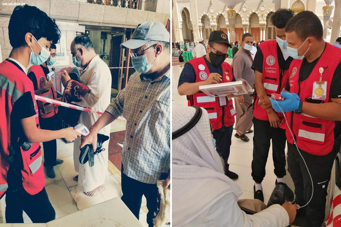 فريق التطوع الإسعافي لهيئة هلال المدينة يسعف مرتادي المسجد النبوي وقباء
