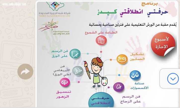 بالتعاون مع(كهاتين)و(تراحم) أسبوع حرفتي  إنطلاقتي كيدز بمكة المكرمة