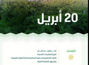 المملكة تستعد لتدشين فعاليات أسبوع البيئة في ٢٠ أبريل تحت شعار (بيئتنا كنز)