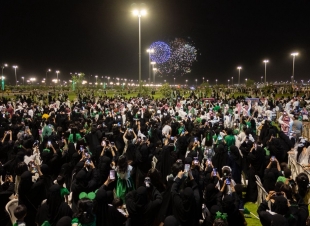 حضور جماهيري غفير لفعاليات أمانة تبوك بمناسبة اليوم الوطني الـ95