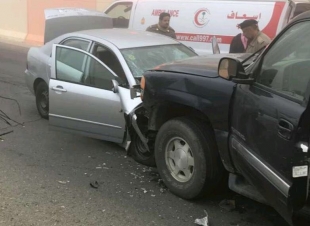 توفي شخص واصيب سبعه في حوادث تصادم وانقلاب بمنطقة الباحة